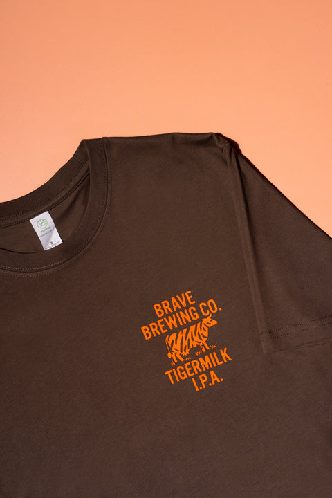 Brown Tigermilk Tee
